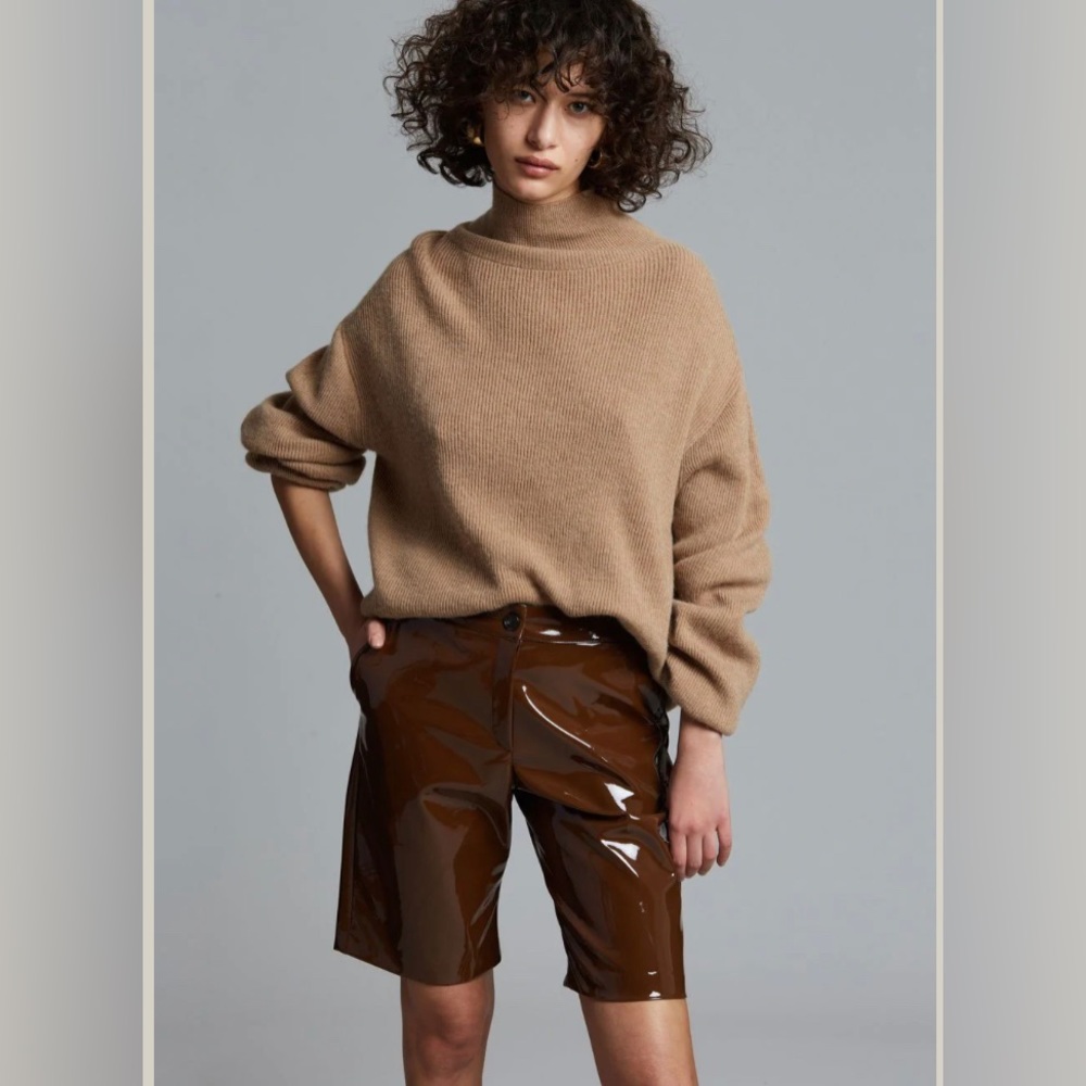 Brand new with tags Frankie Shop patent leather shorts. Waist 25”